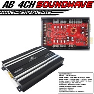SOUNDWAVE POWER AB 4CH SW-470ELITE เพาเวอร์แอมป์ เพาเวอร์4ชาแนล เพาเวอร์รถยนต์ เครื่องเสียงรถยนต์ คล