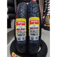MOTORCYCLE TIRES Ring 17 70/90 80/90 ASPIRA MAXIO TECHNO TUBELESS SUPRA X 125 VEGA R JUPITER Z