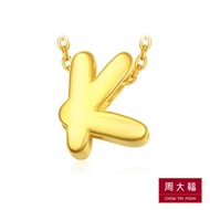 CHOW TAI FOOK 999 Pure Gold Alphabet Pendant - K