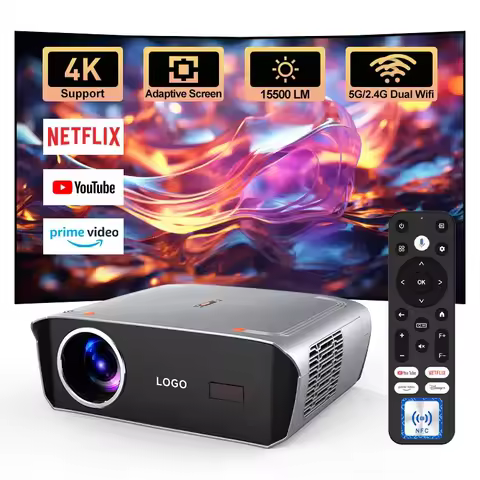 Factory OEM Google Certified A9G ATV Projector 1550ANSI Chromecast Android 11 NFC 4K LCD LED Project