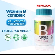 9Young Basic Vitamin B Complex with VB1+VB2+VB6+VB12+Niasin 100 Tablets New Look