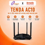 TENDA AC10 V3 WiFi 5 AC1200 Full Gigabit Dual Band WiFi Router for Home Plug and Play -