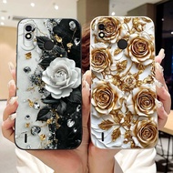 For  Tecno Pop 2 Plus BA2 Case flower Square Protection CellPhone Cases for Tecno Pop2 Pop 2F B1F So