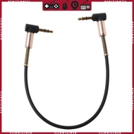 STA Car Aux Cord 24cm Dual 90 Degree Bending 3 5 mm to 3 5mm Male Jack  Cable