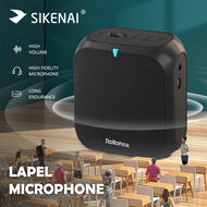 SIKENAI lapel microphone wireless for teaching with speaker lapel with wireless microphone rechargea