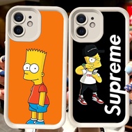 H88 The Simpsons White Casing for iphone XS 12 Mini X 15 11 XR Pro Max