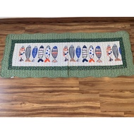 Quilt style kitchen rug