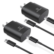Pengecas Jenis C Pengecasan Pantas, 2Pek 25W Pengecas USB C Super Pantas dengan Kabel USB C 6Ft Sera