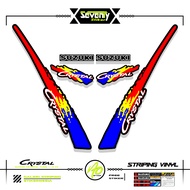 STRIPING SUZUKI CRYSTAL TUNE MOTIF X1 STICKER CRYSTAL TUNE CUSTOM STICKER ORIGINAL CRYSTAL MOTORCYCL