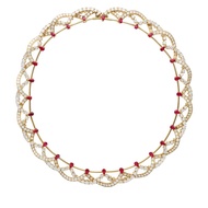 Chaumet Vintage Gold, Diamond and Ruby Collar Necklace