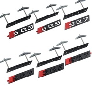 Audi SQ3 SQ5 SQ7 Emblem ABS Plastic Car Front Grille Badge Logo Exterior Modification Accessories De