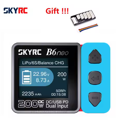 Original SkyRC B6 neo LiPo LiFe Li-ion LiHV Battery Balance charger AC 80w DC 200W Smart PD PCH-150 