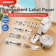 Niimbot Transparent Label Paper Roll Waterproof Sticker for D11 D110 D101 Thermal Printer