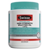 [Ready stock in Malaysia] SWISSE Odourless High Strength Wild Fish Oil 1500MG (400 capsules)