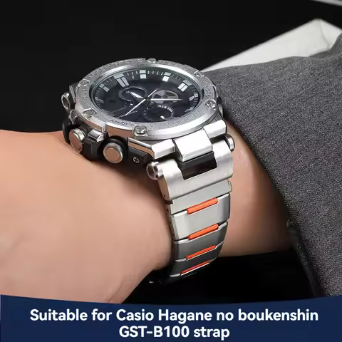 Stainless Steel Watch Band for Casio G-Shock GST-B100 GST-W300 GST-S130 GST-400G Men's Mod Metal Str