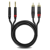 2AV(RCA) audio cable to 2 6mm ends, 6.5mm to 2AV audio cable