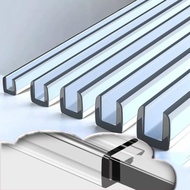 Clear Glass Guards PVC Edge Protector U-Shape Edge Gasket 16.4ft, Flexible Edge Covers Strip U Chann