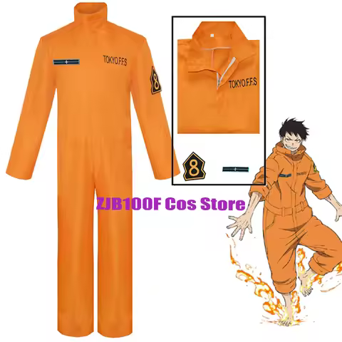 Shinra Kusakabe Cosplay Anime Enn Enn No Shouboutai Fire Force Costume Uniform Maki Oze Cosplay Kota