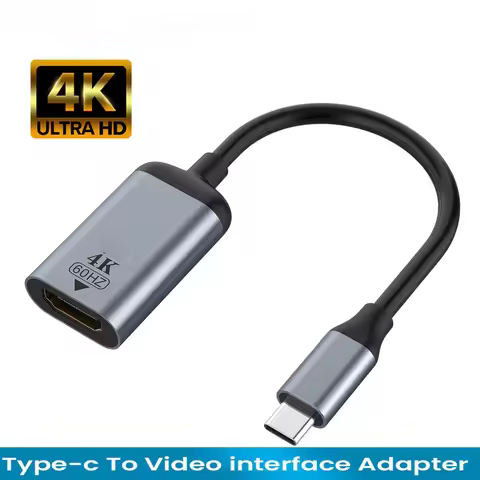 4K USB C to VGA/DP/HDMI-compatible/Mini DP Cable Type C to HDM Thunderbolt 3 Adapter for MacBook Pro