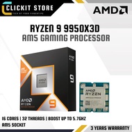AMD RYZEN™ 9 9950X3D (Tray Unit) AM5 Processor CPU Pemprosesan | 16 Cores 32 Threads | Up to 5.7 Ghz