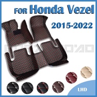RHD Car Floor Mats For Honda Vezel 2015 2016 2017 2018 2019 2020 2021  Custom Auto Foot Pads Carpet Cover Interior Accessories