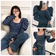 URBAN REVIVO plaid top