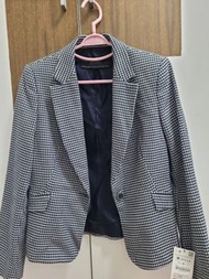 Zara Basic 獵犬格紋西裝外套