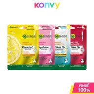 Garnier Skin Naturals Mask การ์นิเย่ แผ่นมาสก์หน้า (Sakura Glow/Vitamin C/Anti-Acne/Bright Up)