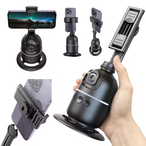 Auto Face Tracking Tripod 360° Rotation Auto Tracking Phone Holder with Remote & Gesture Control Gim