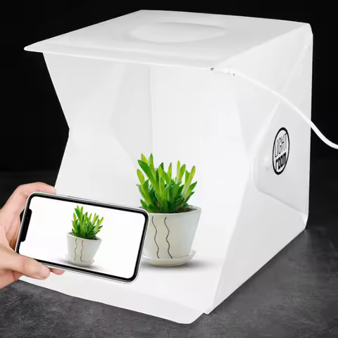 Photography LED Light Room Photo Studio Light Tent Soft Box Backdrops Photobox For DSLR Camera 22CM 