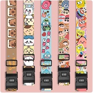 Cute Girl Style Trolley Luggage Strap One Cross Strap Password Buckle Strap Reinforced Strap 80cm yy