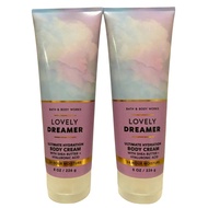 Bath & Body Works Body Cream, 8oz Each, Set of 2 - Aloe, Vitamin E, Shea (Lovely Dreamer)