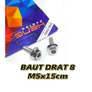 Probolt bolt 2 keys 2 keys stainless 5x15 thread 8 length 1.5cm original heng thailand silver