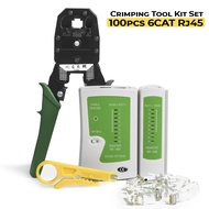 Tang Crimping Tool Kit Satu Set Isi 4Pcs 6Cat RJ 45 Tools Tang Crimping Handle Anti Slip - CrimpingS