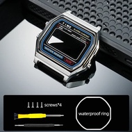 A158 A159 F-91W Upgrade Stainless Steel Case Mod Kit for Casio 593 A158W A159W F91W Watch High Quali