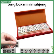 {BIG}  Fade-resistant Mini Mahjong Set Portable Travel Mahjong Game Portable Mini Mahjong Game Set Classic Chinese Mahjong for Travel Parties Lightweight Compact for Home