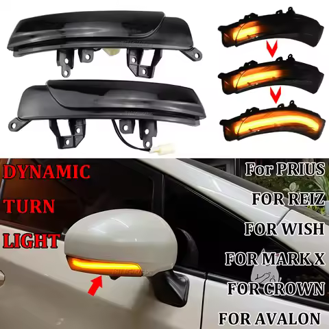BINGWFPT 81740-30130 For Toyota PRIUS ZVW30 2009-2012 REIZ MARK X GRX130 2011-2016 Mirror LED Turn S
