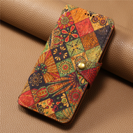 Vỏ Bảo Vệ Điện Thoại Di Động ISIDO Vintage Flip Cover Wood Fabric Crossbody Bag Wallet for iPhone 13
