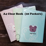 A4 Clear Book / Pocket File / Clear Holder / Fail Poket Dokumen / Folder Plastik