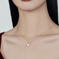 Kalung Titanium Wanita Liontin Imut Mewah / Kalung Rantai Nuri Wanita 45 CM Anti Karat Selamanya