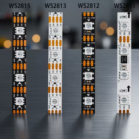 WS2812B WS2811 WS2813 WS2815 5050 RGB Smart LED Strip Lights WS2812 30/60/144Pixels/Leds/m Individua