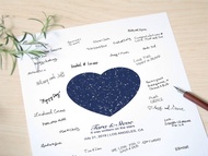 定製化婚禮佈置  浪漫客製化星空賓客簽名板 和星星一同見證