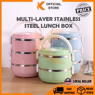 【K-Home】Tiffin Multi Layer 304 Stainless Steel Lunch Box Thermal Food Container Food Box Bento Mangk