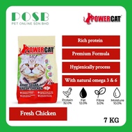 POWERCAT Cat Food Fresh Ocean Fish 7kg/ Fresh Ocean Tuna/ Fresh Chicken/ Kitten Formula/ Power Cat (Bumiputera Product)T