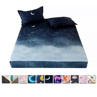 SunnySunny Fitted Bedsheet Super Single /Queen/King 3 Size Skin-Friendly Cotton Mattress Dust Cover