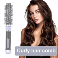 Ceramic Cylinder Curly Hair Comb, Gray Styling Tool, Negative Blowing Hair Hair Rolling Comb, U3a3