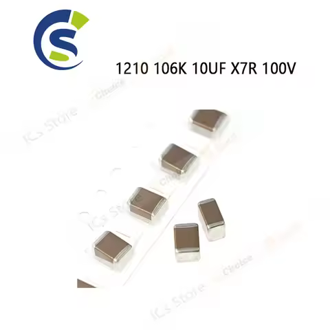 50PCS 1210 106K 10UF X7R 100V SMD Capacitors