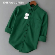 KEMEJA KATUN Emerald Green Shirt Made of Quality Cotton | Emerald Green | Shirt Emerald GreenPOLOS