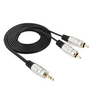 3.5mm Jack Stereo to 2 RCA Male Audio Cable