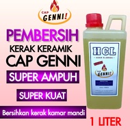 HCL PEMBERSIH KERAK KERAMIK CAP GENNI 1 LITER, Pembersih Kerak 5X Lebih Kuat Untuk Kamar Mandi, pembersih kerak kamar mandi, pembersih kamar mandi, pembersih kerak kamar mandi ampuh,cairan pembersih kamar mandi , hcl pembersih lantai keramik